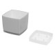 Pot Designo Cube 15 cm avec soucoupe (F4) Gris