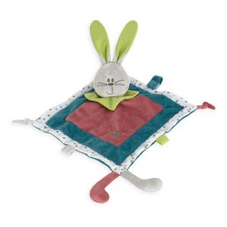 Doudou lapin Accroch'cur 24cmx24 cm