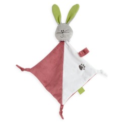 Doudou lapin Accroch'cur 18cmx18 cm