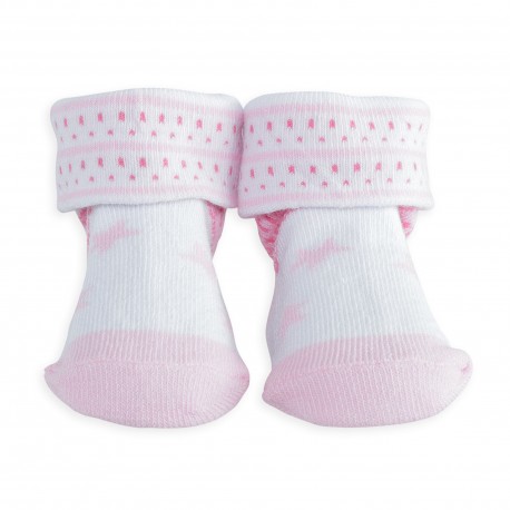 Chaussettes 0/6 mois ma petite étoile rose
