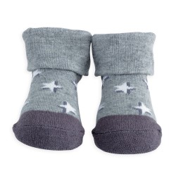 Chaussettes 0/6 mois Etoiles gris