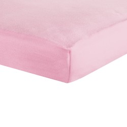 Drap housse jersey extensible 100% coton 60x120 rose