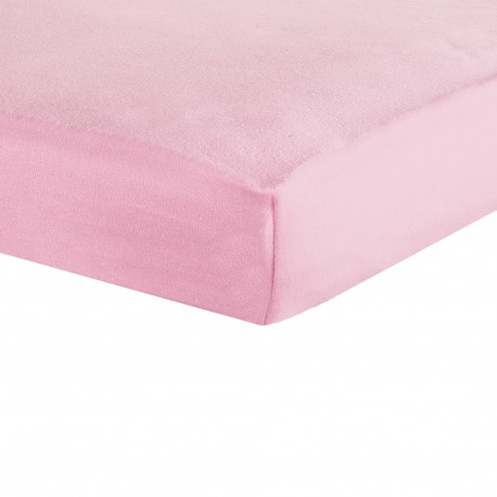 Drap housse jersey extensible 100% coton 60x120 rose