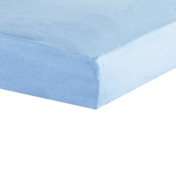 Drap housse jersey extensible 100% coton 60x120 bleu