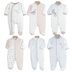 pyjamas assortis 50 0 mois 75% coton/25% polyester (livrables par 6)