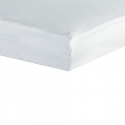 Drap housse et alèse 2 en 1 100% coton doublé polyuréthane 60x120 blanc