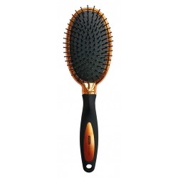 Brosse pneum ovale satine noire et dorée 2841