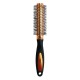 Brosse ronde 4.5 cm satine noire et dorée 2844