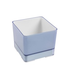 Pot Designo Cube 12 cm avec soucoupe (H4) Bleu