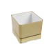 Pot Designo Cube 12 cm avec soucoupe (H2) Taupe