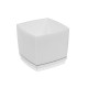 Pot Designo Cube 17 cm avec soucoupe (F1) Blanc