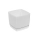 Pot Designo Cube 15 cm avec soucoupe (F1) Blanc