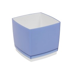 Pot Designo Cube 20 cm avec soucoupe (F3) Bleu