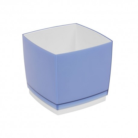 Pot Designo Cube 20 cm avec soucoupe (F3) Bleu