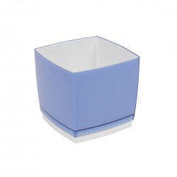 Pot Designo Cube 17 cm avec soucoupe (F3) Bleu