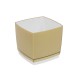 Pot Designo Cube 17 cm avec soucoupe (F5) Beige