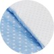 Couette réversible, tour de lit et oreiller 62x126 cm -3pieces bleu Etoile B0017-01