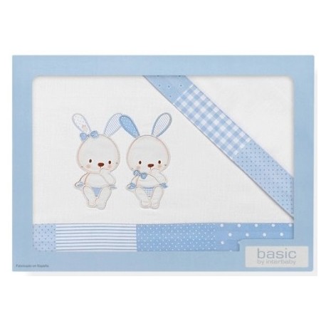 Parure pour lit de bébé 60x120 - 3pieces Password Azul 03127-11
