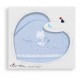 Cape du bain 1x1 m coton bleu petit ours et cheval 1124-01
