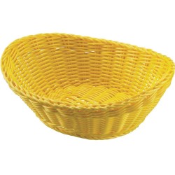 Corbeille ovale jaune citron