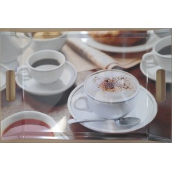 Plateau vitrifié Italian coffee