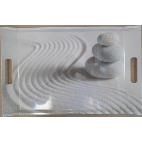 Plateau vitrifié zen garden