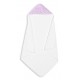 Cape du bain 1x1 m coton Blanc/rose étoile 1129-12