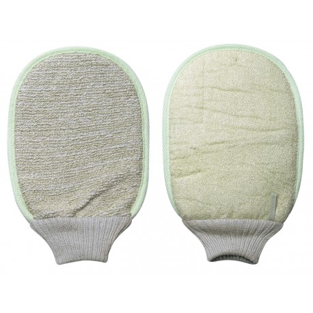 7712 Gant de massage bain bambou chanvre vert