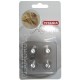 8180/GL3 4 Spirales a cheveux "fleur" avec diamant D 1,4 cm