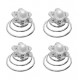 8180/GL2 4 Spirales a cheveux "fleur" avec perle et strass D 1,4 cm