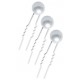 8181/GL4 3 Epingles a cheveux "fleur" avec perle