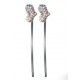 8182/GL2 2 Pinces a cheveux coeur avec strass