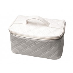 7761 Sac de toilette blanc 23x15x12 ,4 range brosses et 2 poches intérieure