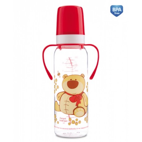 11/845prz Biberon à anses tritan accrochable 250ml "happy animals" BPA0% 12M+