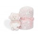 PE005-02 Couverture 80x110 Rose Oso estrella +Peluche 15 cm