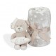 PE005-05 Couverture 80x110 Beige Oso estrella +Peluche 15 cm