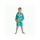 512-T-4-01 Peignoir 100% coton 2-4  turquoise