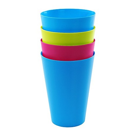 15723SIV GOBELET 0.3 L LOT DE 4 (Bleu/Rose foncé/Vrert)