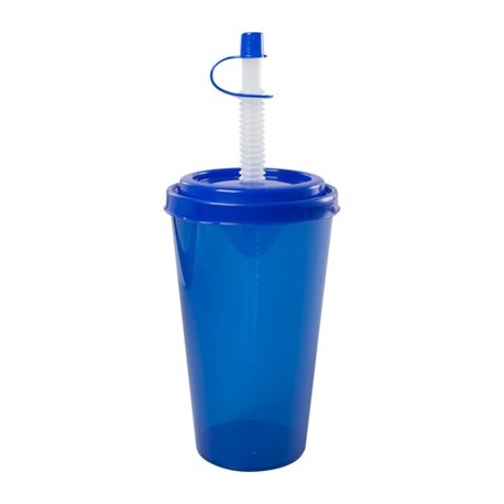 15781S1T GOBELET JOVI AVEC COUVERCLE ET CANNE 0.56L (Bleu/Rouge)
