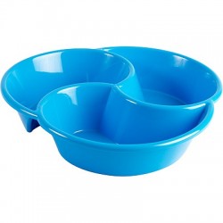16111SIV PLATEAU TRIANA 3 COMPARTIMENTS ROND 25cmx5cm