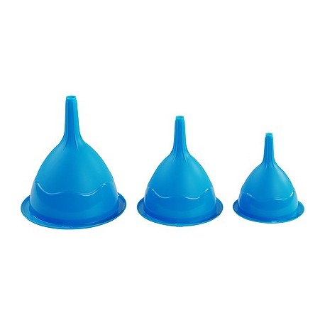 16590SIV SET 3 ENTONNOIR RIOJA Ø 11/13/16 CM (Bleu/Rose/Vrert)