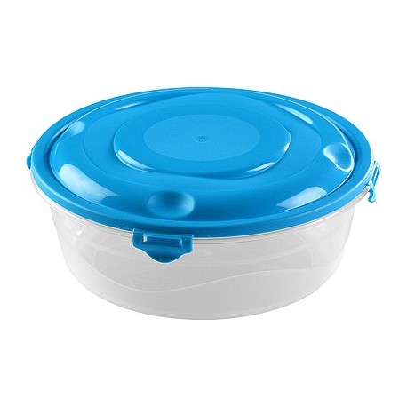 17023SIV BOITE MOSCU RONDE 4 FERMETURES 0,5 L (Bleu/Rose/Vrert)