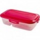17085S3C BOITE 2 COMPARTIMENT 1 L (Couvercle : Blanc/Turquoise/Rouge)