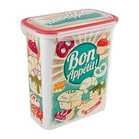 17117E54 BOITE HERMETIQUE 2 L (Déco : Cereals/Break fast robot/Bon appétit)
