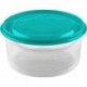 17195S2D BOITE PALERMO RONDE 1L (Bleu/Turquoise/Rose foncé)