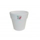 869-01 Pot Linéa white D16xh15.5cm