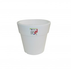869-01 Pot Linéa white D16xh15.5cm