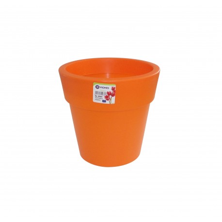 869-19 Pot Linéa Orange D16xh15.5cm