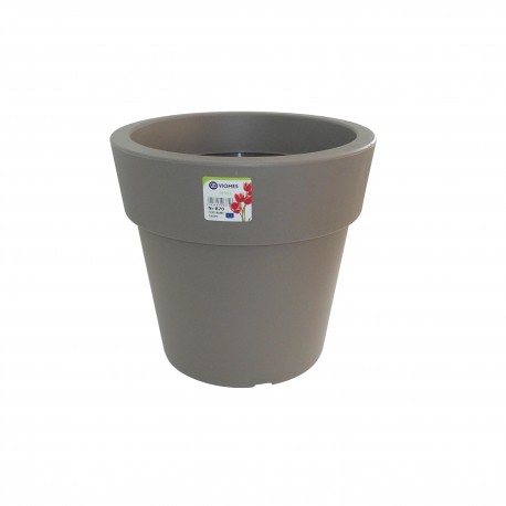 870-26 Pot Linéa taupe D20xh18.5cm