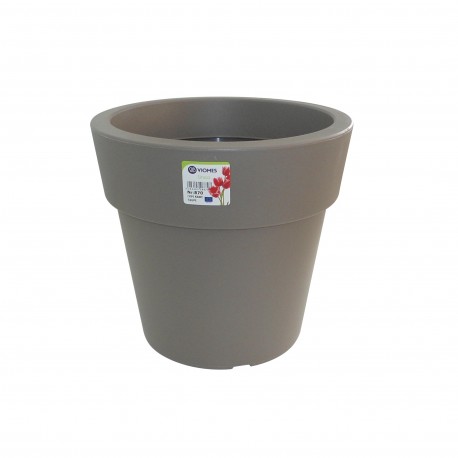 871-26 Pot Linéa Taupe D25xh24cm